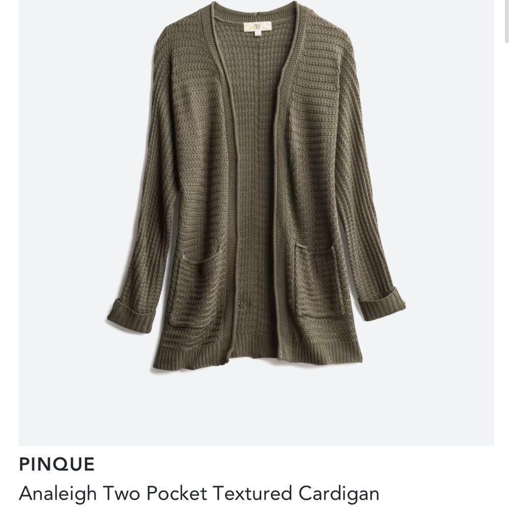 PINQUE Two-pocket textured cardigan